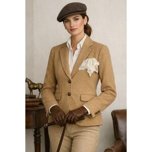 VTG Jacobson's Camel Hair Blazer Women's 4 USA Made Quiet Luxury